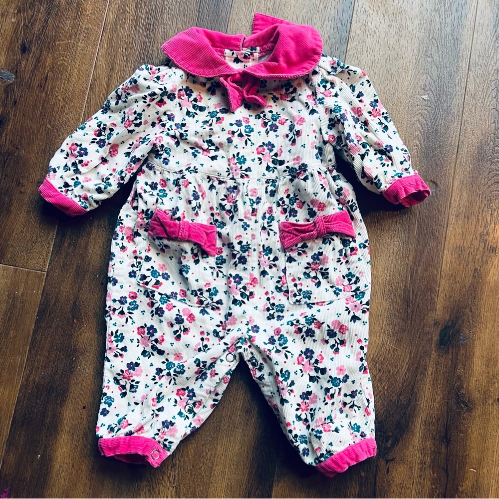 Hey Set baby VTG floral jumper sz 6 months